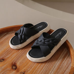 [Free Shipping] New Simple Slip-On Sandals For Women Summer Fashion Beach Shoes Flat Non-Slip Slide Sandals