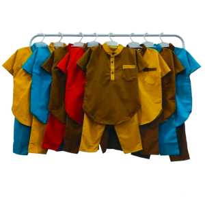 FREE ONGKIR COD BAJU MUSLIM ANAK KOKO QURTA POLOS SETELAN ANAK LAKI 0-9 th