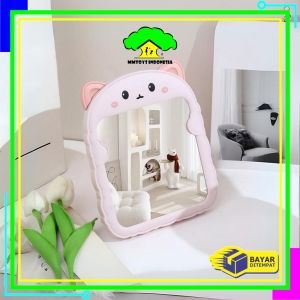 MI-K153 Cermin Meja Rias Bentuk Kucing / Kaca Rias Make Up / Cermin Rias / Cermin Lipat Portable