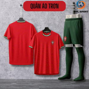 (Vải thun) Quần áo bóng đá Bồ Đào Nha đỏ sân nhà 2025/2026 áo bóng đá in tên số ĐHL SPORT