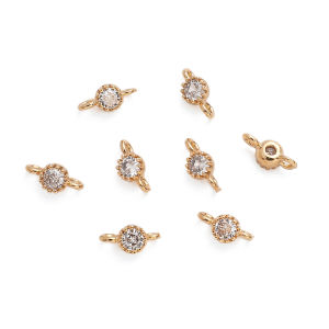 2-5ชิ้น/ถุง14K ชุบทองทองเหลืองพร้อมเครื่องประดับฝังเซอร์โคเนียมสำหรับเครื่องประดับทำสร้อยคอมือต่างหู DIY