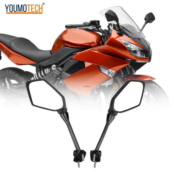 Left + Right Rearview Mirrors For Kawasaki Ninja 650R / 1000 / Z1000SX – Black