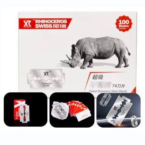 100/200 PCSใบมีดสองด้านสำหรับหน้าโกนหนวดแบบแมนนวลใบมีดโกนสแตนเลส