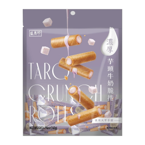 TK Crunch Rolls Series (Taro/Peanut)  盛香珍濃厚脆捲系列 (芋頭牛奶/花生) (140g)