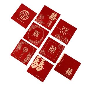 LANCE Hot Gold Mini New Year Red Envelope Chinese Horse Year Hard Paper Chinese Money Envelopes Small Mini Thickened Red Packet Spring Festival