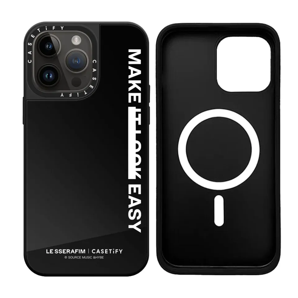 LE SSERAFIM EASY Message iPhone 15 Pro Max Mirror Case MagSafe