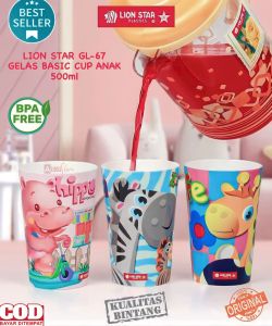 ( BISA COD ) PROMO Lion Star Gelas Basic Cup Anak / Gelas Minum Anak Lucu / Gelas minum Anak Karakter / Mug Anak Lucu / Wadah Minum Anak / Gelas Cup Lucu / Mug Anak / Mug Karakter