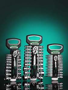 AE Green Forest Socket Wrench Tool Set - Large Medium Small Internal and External Ratchet Hexagonal Tube Multifunctional for Tight Spaces