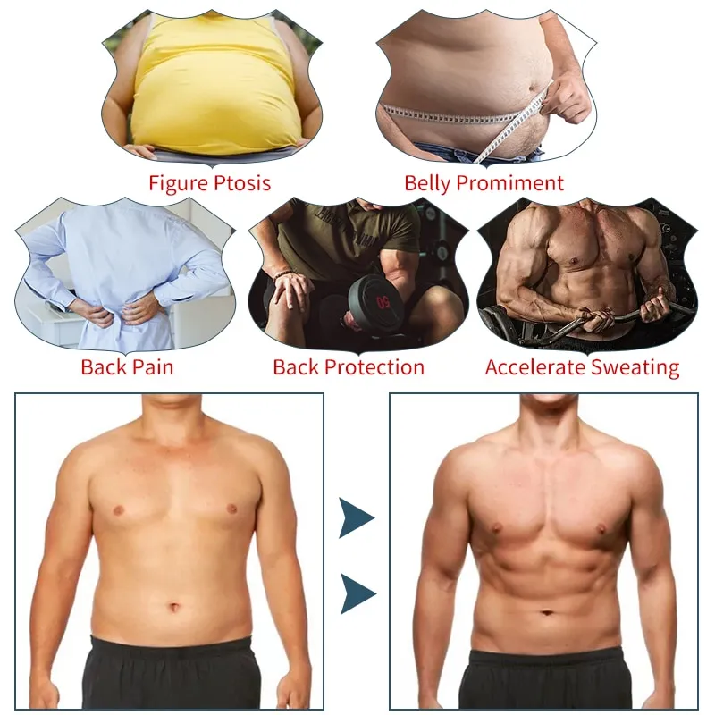 Men Woman Slimming Trimmer Waistband Body Weight Loss Waist Belly Fat  Calorie Burning Belt Size XXL (Skin Color) 