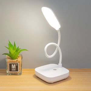 Lampu Belajar Lampu Meja LED Cahaya Terang Dengan Holder Elastis  Free USB - 6615