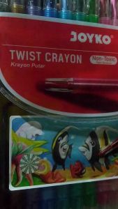 Krayon Puter Joyko Besar: 12 Warna Twist Crayon