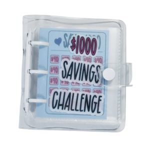 FUNG MALL PVC Money Saving Binder Mini $150/300/500/1000 Envelope Savings Challenge New Year Gift Tear Resistant Savings Challenges Book Kids