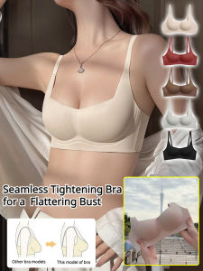 Antisagging soft support bra Nonmarking thin section thin gathered bra Comfort