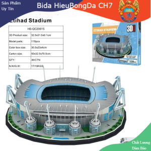 Mô hình sân vận động SVĐ Etihad (Mancity) Manchester City đồ chơi lắp ghép mô hình sân vận động bóng đá Man City giấy 3D - Nghị Thể Thao Bóng Đá Bida
