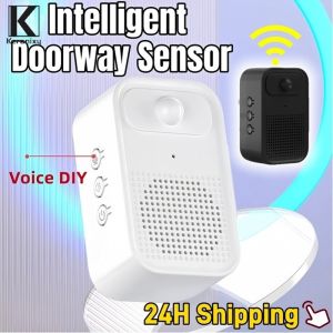 Keranixy Doorbell Sensor Intelligent Voice Prompt Into The Shop Welcome To The Home Welcome Reminder Doorbell