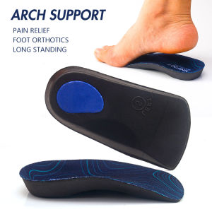 1 Pasang Sisipan Sepatu Eva Arch Support Setengah Sepatu Pad Flat Foot Orthotics insole untuk pria dan wanita