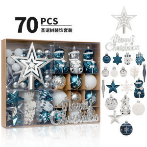 SG STOCK Christmas Tree Decoration Xmas Tree Ornament Ball Christmas Decor Set With Hanging Rope