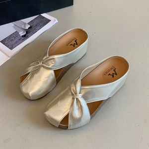 Free Shipping Thick-Soled Height-Increasing Closed-Toe Mules For Women Summer Outdoor Wear 2026 New Model Slip-On Sandals For Petite Individuals