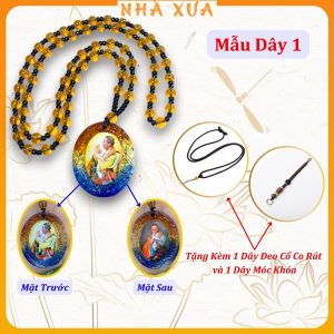 Dây Chuyền Phật - Thầy Thích Minh Tuệ - Khánh Treo - Dây Đeo - Móc Khóa 2 Mặt - Nhà Xưa