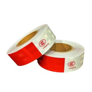 30M Reflective Warning Tape Red White Waterproof Adhesive Safety Strip Night