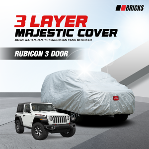 3 Layer Cover Rubicon 3 Door Sarung Mobil Outdoor Anti UV & Waterproof BRICKS