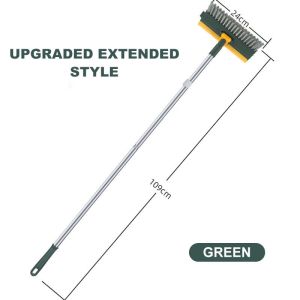 4 in1 Upgrade Floor Cleaning Brushes with Long Handle Floor Scrub Brush V-Bristles 180° Rotating Bathroom Brush for Cleaning Windows Gap Crevice