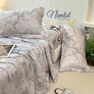 🕌Lụa Lyocell Lenzing Bách Hợp Uyên Ương Nhập Khẩu Chăn Ga Gối Cao Cấp Đẹp Mê Mẫn _ Nemtot Bedding