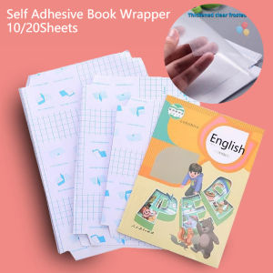 10/20Sheets Self Adhesive Book Wrapper | Transparent Protective Cover | Waterproof Film for Books