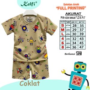 KELFI SETELAN ANAK FULL PRINTING KELFI / SETELAN ANAK COWOK USIA 1-8 TAHUN ROCAR EDITION