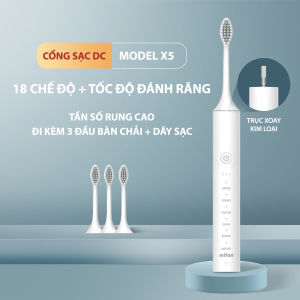 Bàn Chải Điện Mifan Sonic X5 Model 2024 - Bàn chải đánh răng máy sóng âm công nghệ Đức - Pin sạc USB chống nước IPX7 - Tặng kèm 3 đầu bàn chải