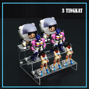 Rak Display Akrilik Tangga Susun 3/4/5 Tingkat Small