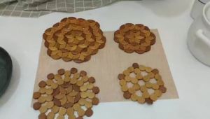 New 24cm Extra Large Meal Mat Household Set Anti scalding and Thermal Insulation Mat Bamboo Restaurant Sandpot Mat Plate Mat Table Mat