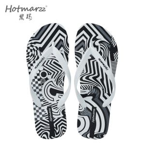 Hotmarzz Mens flip flops PVC non slip slippers for outdoor wear beach clip on slippers HM8046
