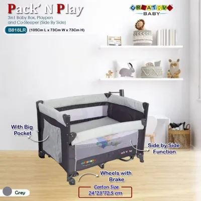 Tempat Tidur Bayi Creative Baby box B818 Pack N Play