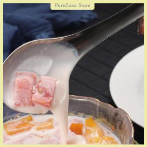 [PureZone] Chinese Spoons Stainless Steel Rice Soup Spoon Long Handle Flatware Cutlery Cooking Utensil Table Spoon For Kitchen Restaurant