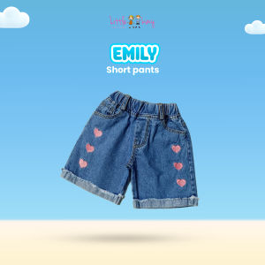 LITTLEKIMY - Celana Jeans Short pants Anak 3 sd 7 Tahun Celana Pendek Emily Hotpants Love Premium