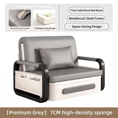 T Ming Multi-functional Folding Sofa Bed with Drawer Dual-use Couch for Living Room