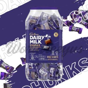 Cadbury Dairy Milk Chocolate Chunks 382g มีประมาณ 85 ชิ้น สินค้าจากมาเลเซีย มีฮาลาล BBF.02/12/26