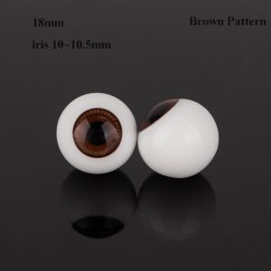 MIRELINA Brown Black Glass Eyes Eyeball 18/20mm Cute 1/4 Small Iris Eyes  Safety Animal Toy Accessories For 1/6 BJD Dolls
