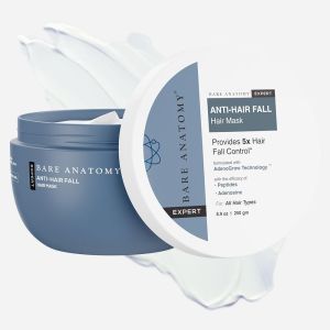 Bare Anatomy Anti-Hair Fall Mask    Provides 5X Hair Fall Control    For Hair Fall    Suitable For All Hair Types    Enriched with Adenosine and Peptides    8.8 Fl Oz