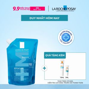 Gel rửa mặt cho da dầu nhạy cảm La Roche-Posay Effaclar Foaming Gel 400ml (Túi refill)