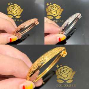 Gelang Anak Bayi Titanium corak Lapis Emas 18k ANTI KARAT perhiasan anak balita kado hadiah baby bangle