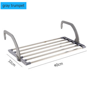 Clothes Drying Rack - Stainless Steel Clothes Hanger Foldable Folding Towel Laundry Hanger Hanging over Door Balcony Window Fence