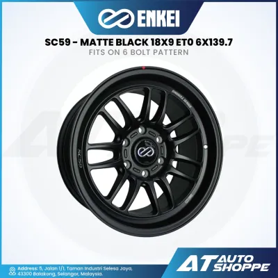 Enkei SC59 - Matte Black 18x9 ET0 6x139.7 (1 Piece) Wheels Sportrims Offroad 4X4 4WD
