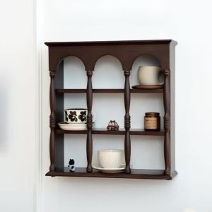 Sacesr Solid Wood Mug Rack Eco-friendly Paint Easy Clean Durable Colorfast Storage Holders Elegance British Ceramics Cup Home Storage 4Y1Z7