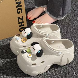 EVA Platform Sandals With Height-Increasing Thick Soles For Women New Summer High-Heeled Cartoon-Themed Casual Slippers