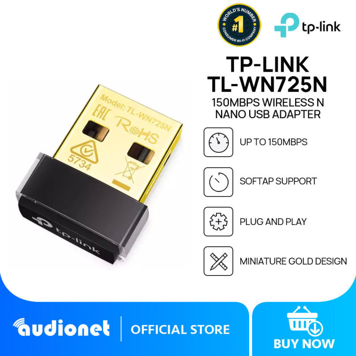 Adapter WiFi Adapter WiFi Lazada Dongle Wireless USB TPLINK WiFi 150Mbps TL-WN725N TP PH | LINK Nano TP-Link N Receiver