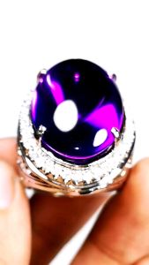 BATU PERMATA PURPLE KECUBUNG AMETHYST SUPER CLEAN TOP PLAYING