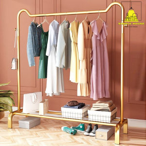 𝗦𝗜𝗠𝗣𝗟𝗘 𝗚𝗢𝗟𝗗 CAT POLE Indoor Floor Standing Laundry Cloth Rack Hanger Modern Style / Rak Penyidai Baju Kucing Emas