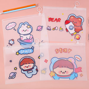 File Folder Organizer PE Waterproof Transparent Document Bag for School Office Supplies Stationery